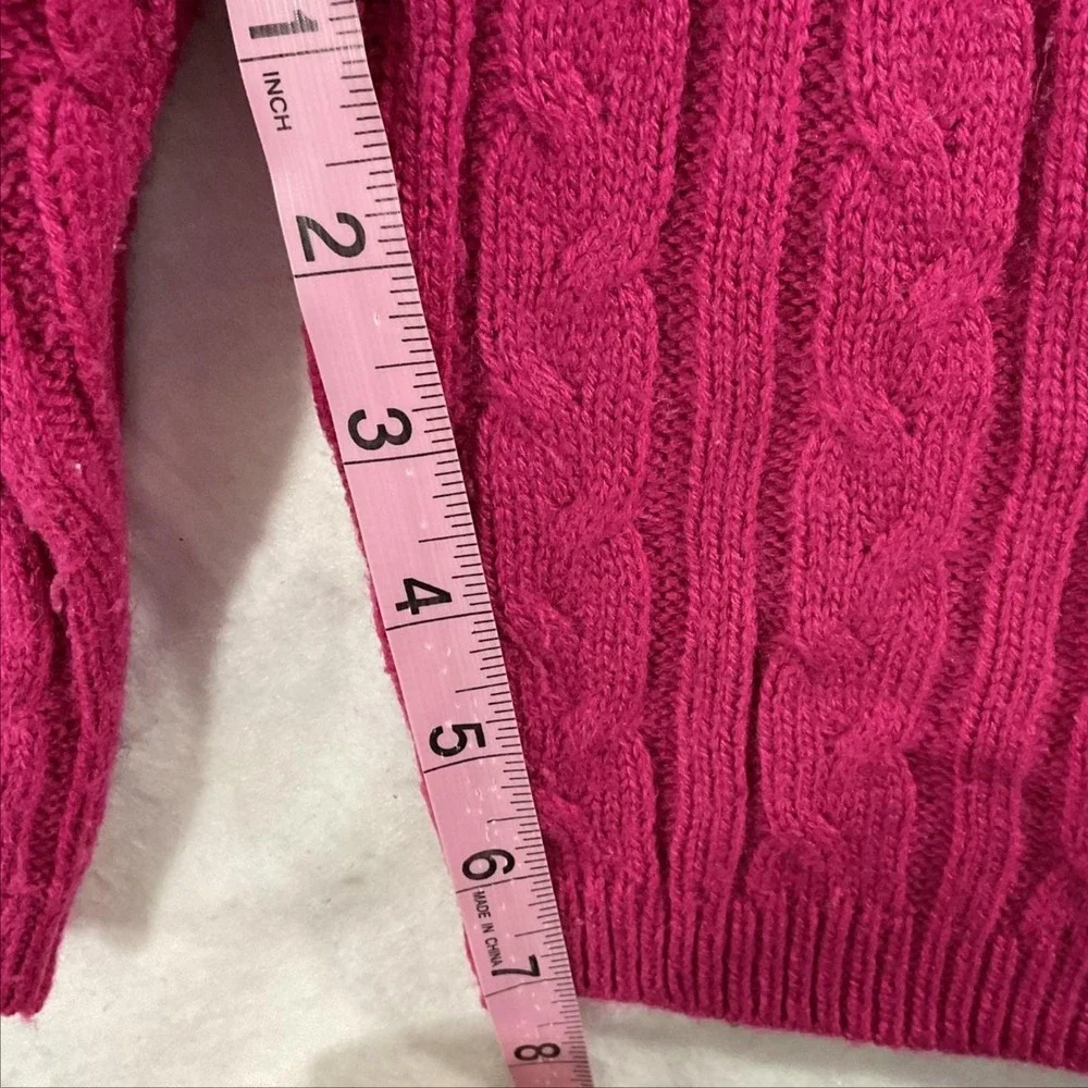 Love Sense Shorts Womens Small Pink Cable Knit Bermuda Elastic Waist Casual